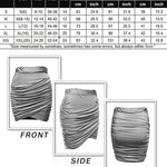 High Waist Stretch Tight Pleated Bodycon Skirt - Zeagoo (Us Only)