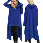 Zeagoo Women Pullover Hoodies Sweatshirt Long Sleeve High Low Sweater Oversize Top with Pocket (Us Only)