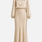 Ruby Anderson | Satin High-Neck Midi Dress For Women