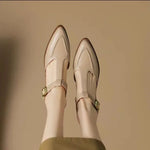 Gianna | Classic Buckle Leather Shoes