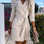 MARCELLINE | ELEGANT PRINTED COLLAR MIDI DRESS