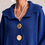 Elara - Ribbed Knit Button Cardigan