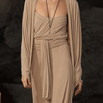 Zeagoo Women's Boho Breezy Strapless Dress and Cardigan Set