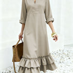 Zeagoo Women's Boho Tiered Ruffle Maxi Dress