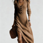 Zeagoo Women's Boho Asymmetric Cut Ribbed Knit Dress