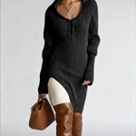 Zeagoo Women's Boho Style Split Comfy Knit Dress