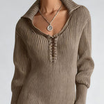 Zeagoo Women's Boho Style Split Comfy Knit Dress