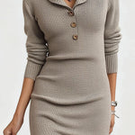 Zeagoo Elegant Fitted Front Split Knit Dress for Women Casual Summer Vacation 2026