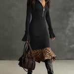Zeagoo Elegant Leopard Fishtail Midi Dress for Women Casual Elegant Summer 2026 Work Brunch