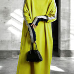 Zeagoo Women's Cozy Vibrant Colorblock Mock Neck Maxi Dress