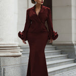 Zeagoo Elegant Designer Blazer Style Fishtail Dress for Women Casual Summer Vacation 2026