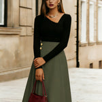 Zeagoo Women's Classic High Waist A-Line Midi Skirt
