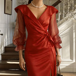 Zeagoo Elegant Business Casual Mesh Sleeves Dress for Women Casual Summer Vacation 2026