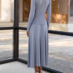 Zeagoo Effortless Style Draped Wrap Top and Midi Skirt Set for Women Casual Work Office Loose Fit 2026 | Under $25