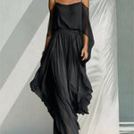 Zeagoo Elegant Chiffon Off-Shoulder Top And Maxi Skirt Set for Women Casual Work Office Loose Fit 2026 | Under $25