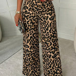 Zeagoo Women's 2026 Summer Leopard Print Sleeveless Wide Leg Jumpsuit Casual Elegant One Piece Romper Vacation Resort Outfit