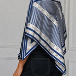 Elegant Scarf Style Satin Printed Top