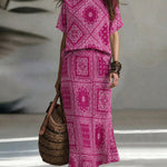 Romantic Vacation Style Printed 2-Piece Set