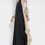 Elegant Tie-dye Sleeveless Maxi Dress