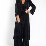 Zeagoo Women's Black Stretch Knit Frock Cardigans Coat