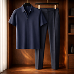 Executive Casual Silk-Feel Set
