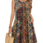 Zeagoo Women's Casual Floral Sleeveless Sundress with Pockets (US Only)