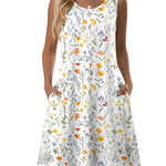 Zeagoo Women's Casual Floral Sleeveless Sundress with Pockets (US Only)
