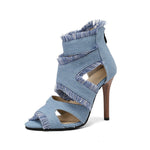 Naya Denim-Fringe Heels