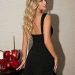 Black Lace Bustier Sleeveless Bodycon Mini Dress