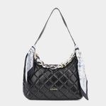 Quilted Leather Hobo Shoulder Bag