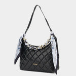 Quilted Leather Hobo Shoulder Bag