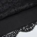 Black Sheer Lace Patchwork Bodycon Mini Dress