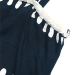 Navy Blue Floral Print Spaghetti Strap Mini Dress