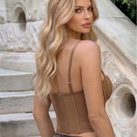 Brown Structured Corset Top