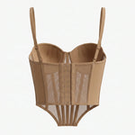 Brown Structured Corset Top