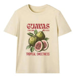 Khaki Fruit Letter Graphic Crew Neck Short Sleeve T-Shirt