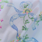 Light Blue Floral Print Ruched Maxi Dress