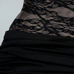 Black Lace Halter Neck Mini Dress