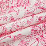 Pink Floral Print Corset Bow Straps Mini Dress