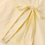 Yellow Sleeveless Multi Bow Tie Cutout Side Split Mini Dress