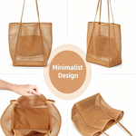 Boho Large Capacity Mesh Beach Tote Bag