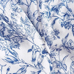 White Blue Floral Sketch Print Halter Side Tie Tiered Ruffle Mini Dress