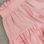 Pink Paperbag Waist Double Tier Ruffle Flow Shorts