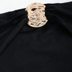 Black Strapless Gold Ornament Wide Leg Jumpsuit