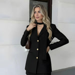 Long Sleeve Formal Mini Blazer Dress