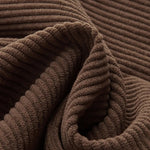 Brown Textured High Waisted Loose Wide Leg Trousers