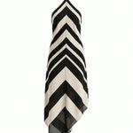 Stripe Halter Open Back Asymmetric Midi Dress