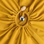 Mustard Ruched Ring Draped Jersey Slim Fit Maxi Dress