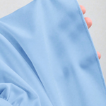 Light Blue Halter V Neck Coin Trim Tiered Midi Dress