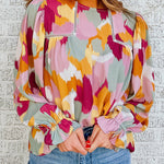 Zeagoo Round Neck Long Sleeve Shirt Sweatshirt Summer Tops Lantern Sleeve Tunic Top